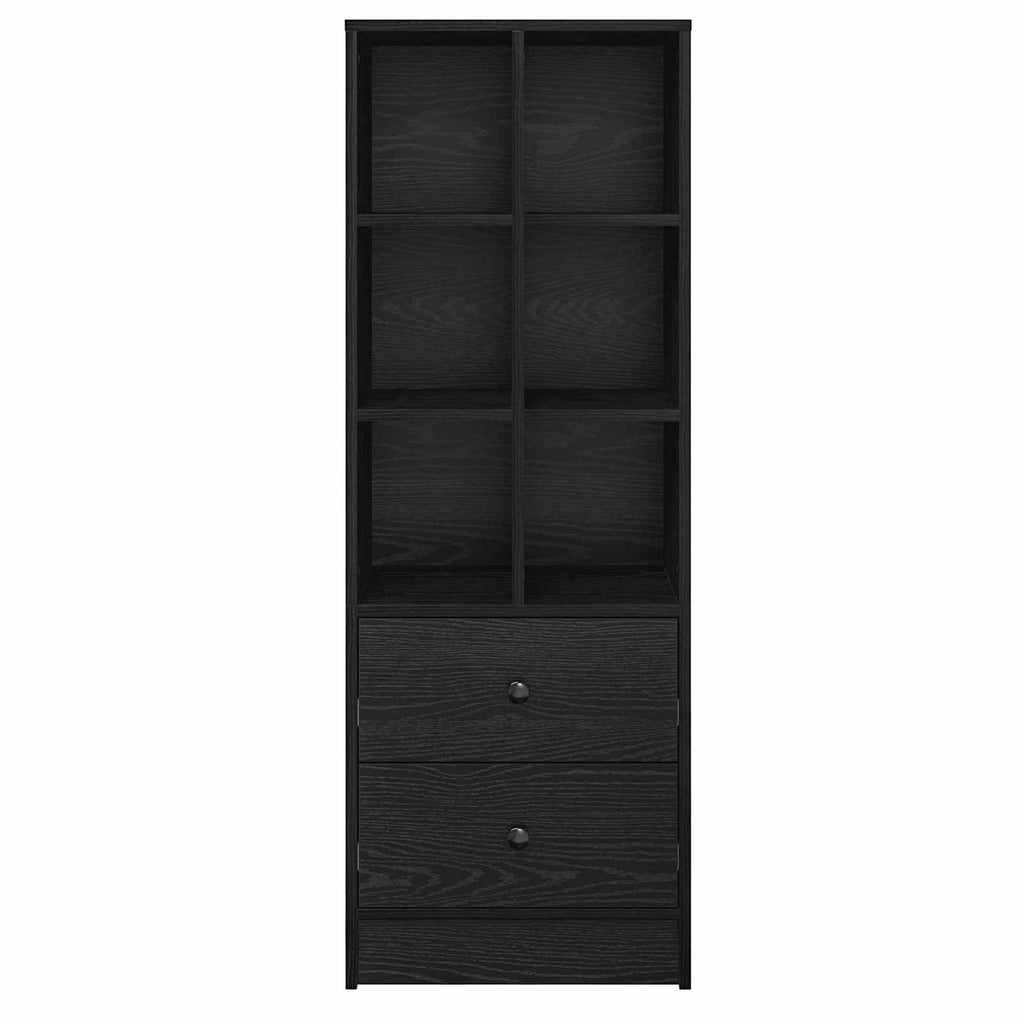 vidaXL Highboard z szufladą Czarny Dąb 45,5 x 34 x 127 cm