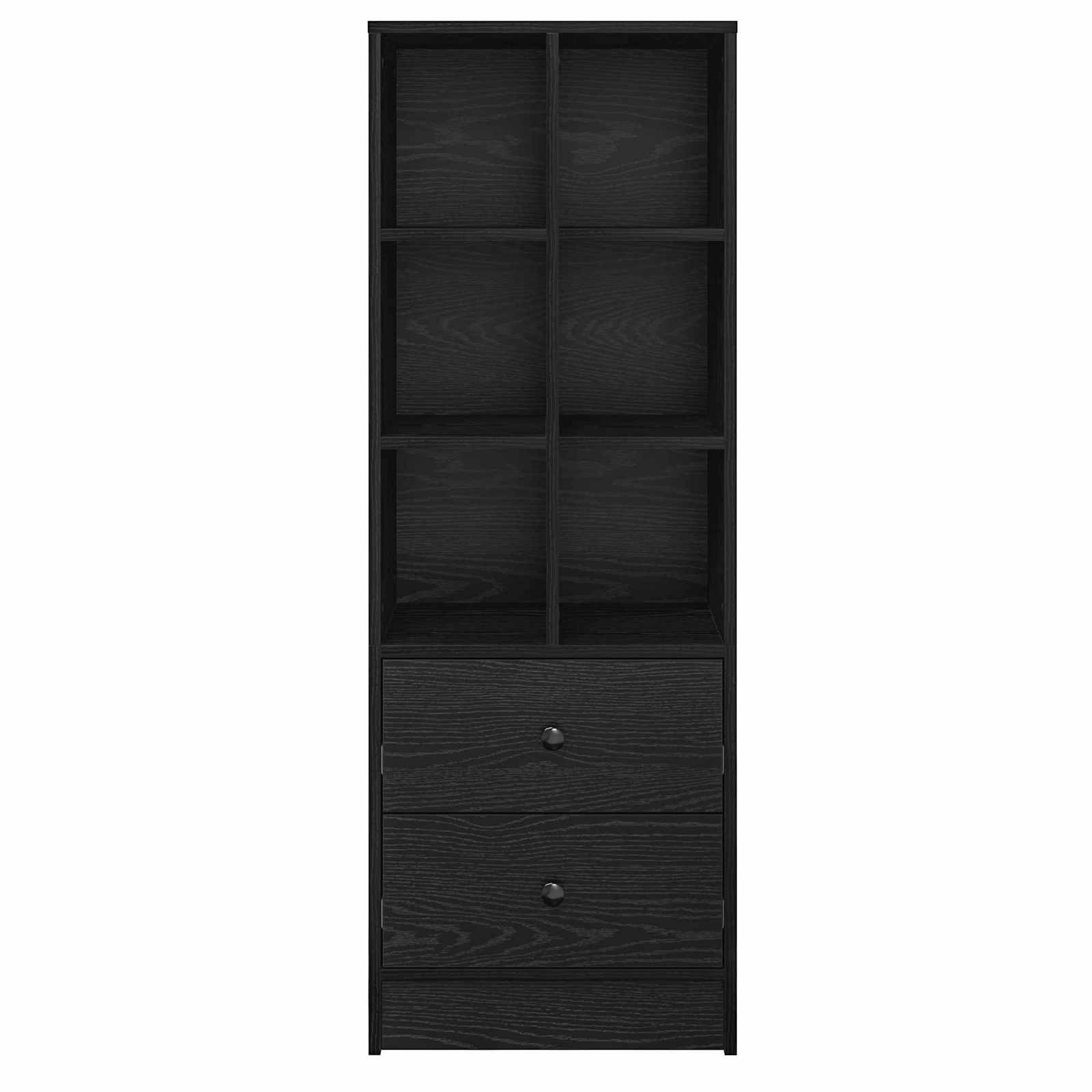 vidaXL Highboard z szufladą Czarny Dąb 45,5 x 34 x 127 cm