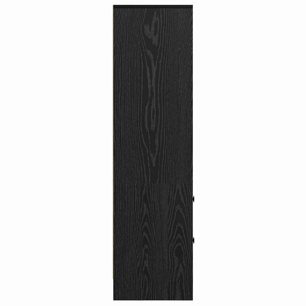 vidaXL Highboard z szufladą Czarny Dąb 45,5 x 34 x 127 cm