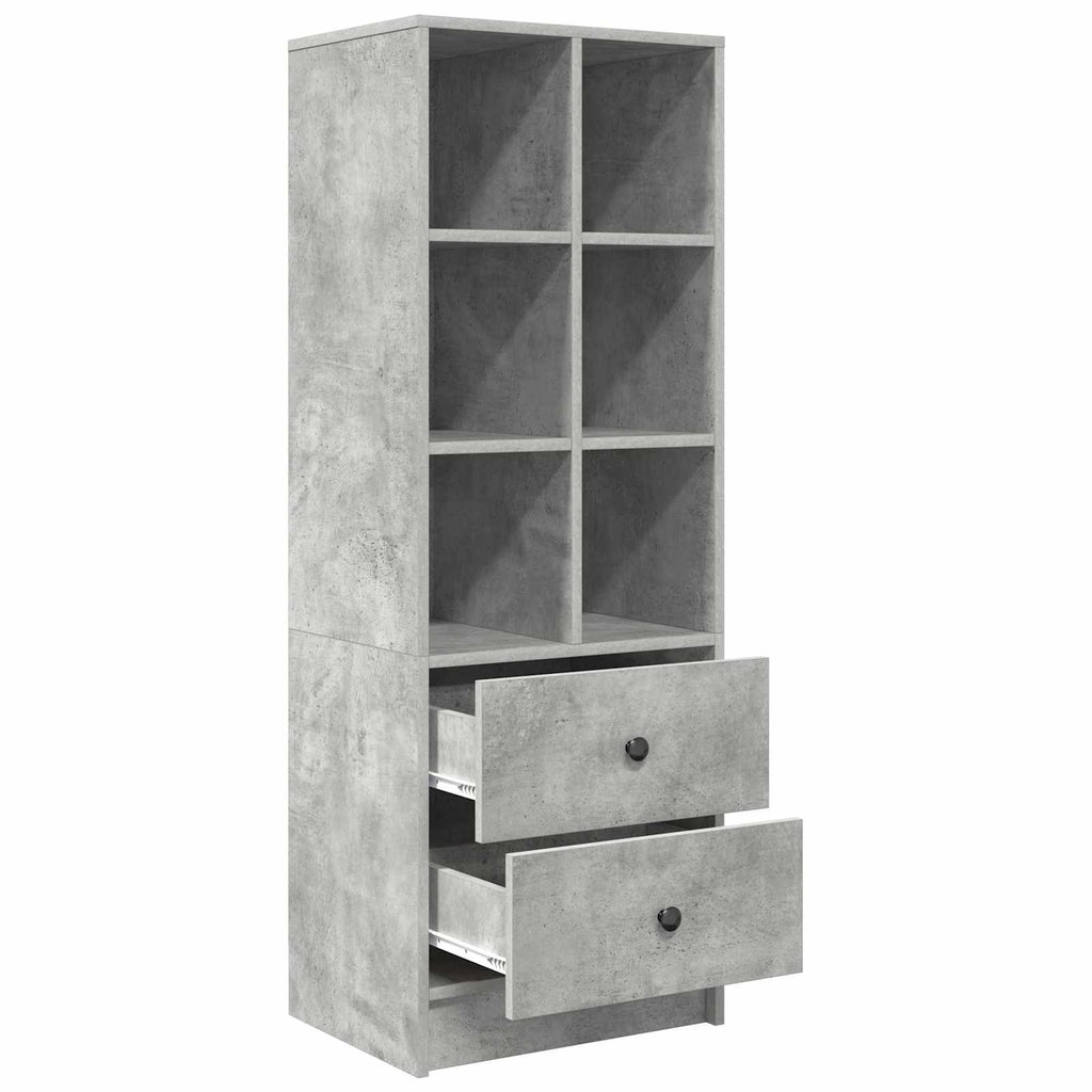 vidaXL Highboard z szufladą Betonowy szary 45,5 x 34 x 127 cm