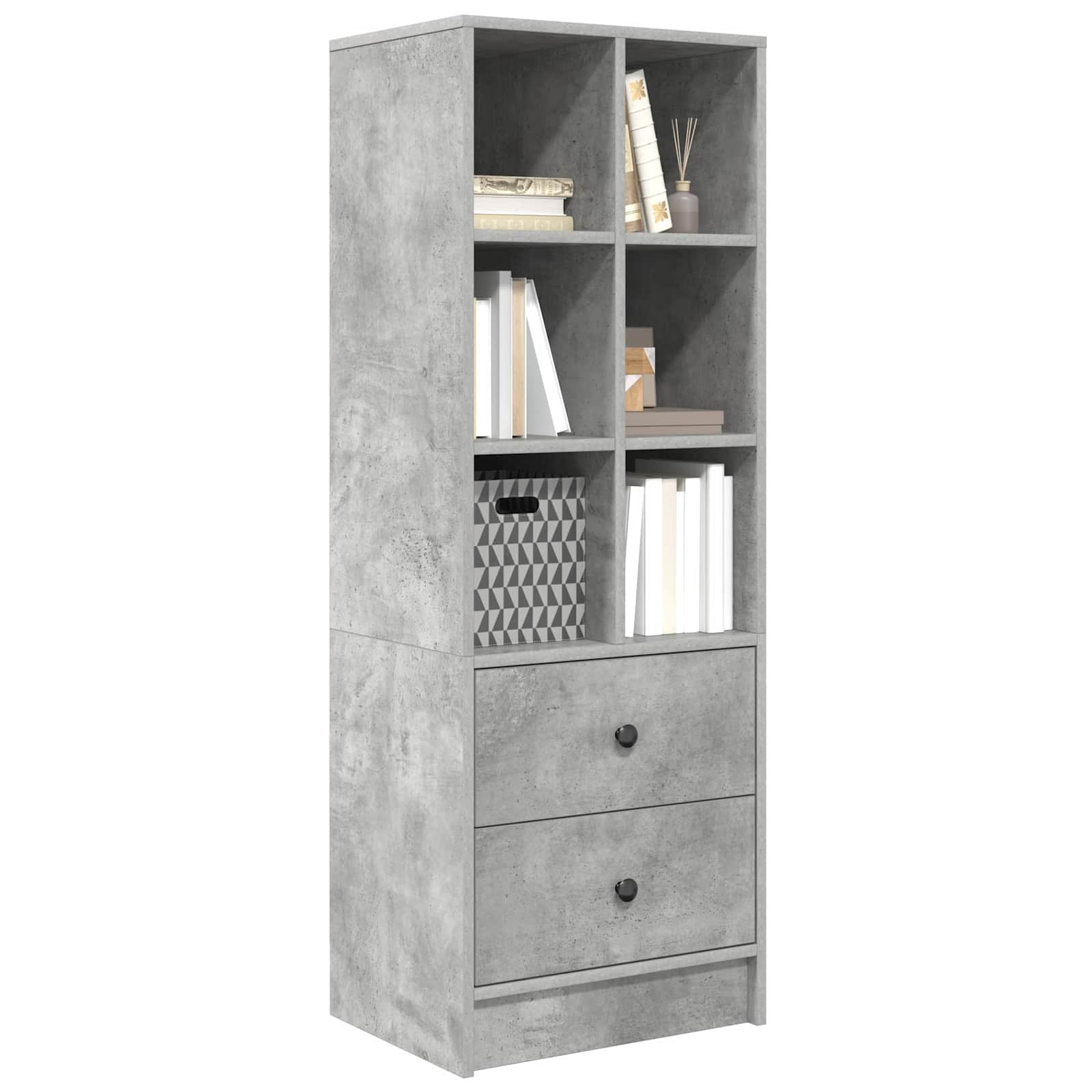 vidaXL Highboard z szufladą Betonowy szary 45,5 x 34 x 127 cm