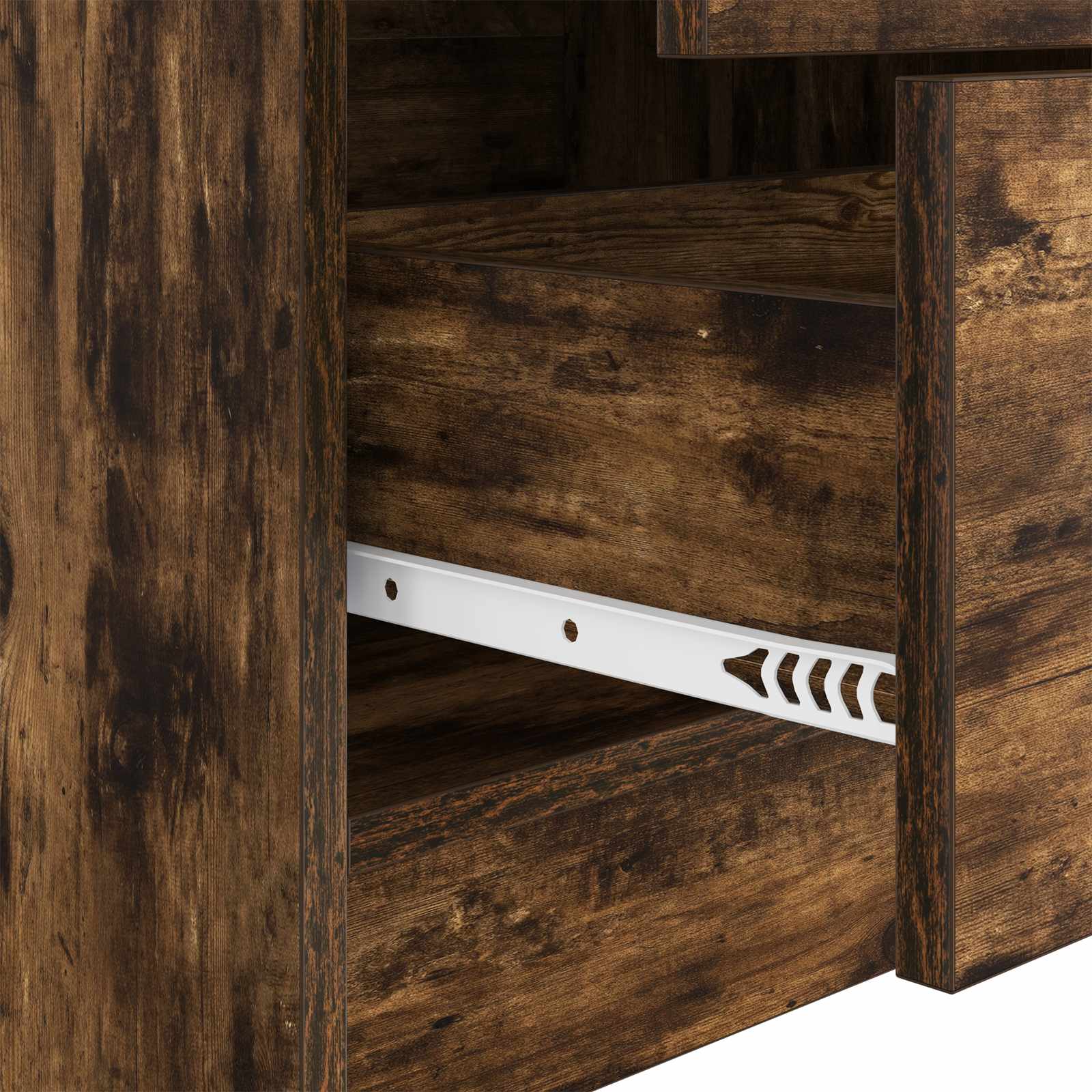 vidaXL Highboard z szufladą Dąb wędzony 45,5 x 34 x 127 cm