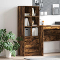 vidaXL Highboard z szufladą Dąb wędzony 45,5 x 34 x 127 cm