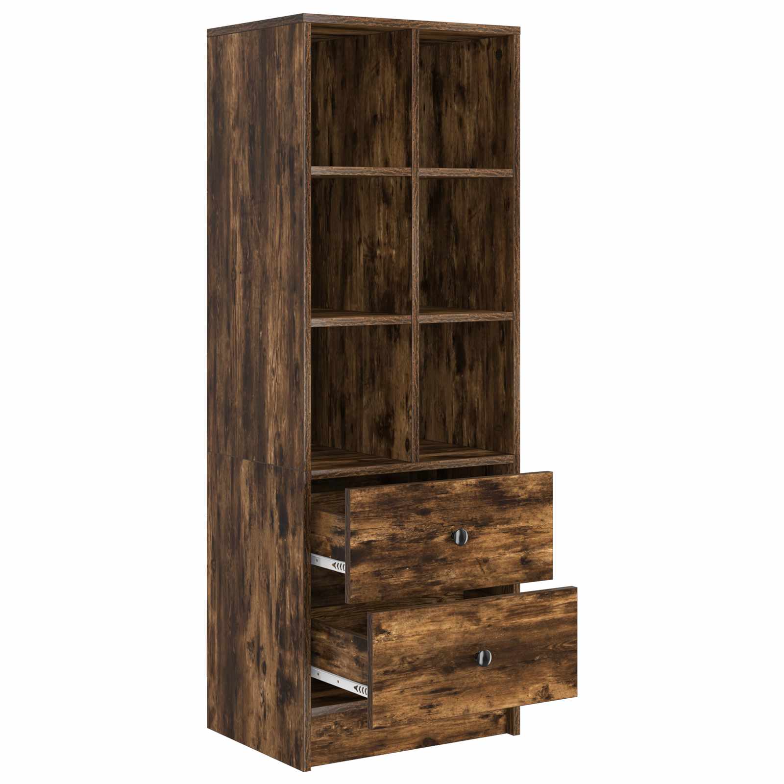 vidaXL Highboard z szufladą Dąb wędzony 45,5 x 34 x 127 cm