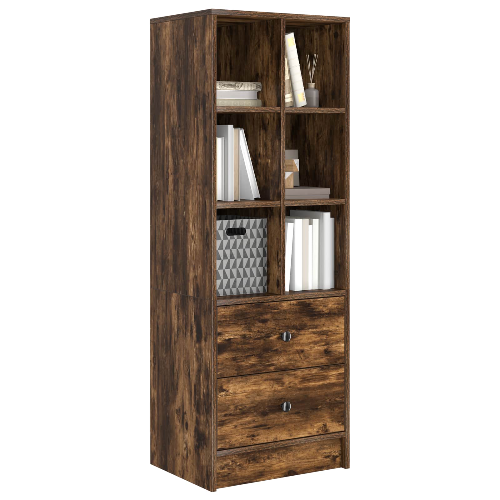 vidaXL Highboard z szufladą Dąb wędzony 45,5 x 34 x 127 cm
