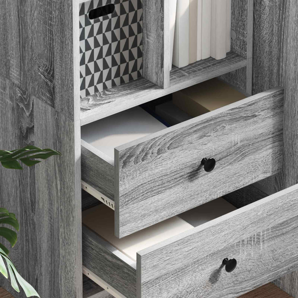 vidaXL Highboard z szufladą Szary Sonoma 45,5 x 34 x 127 cm