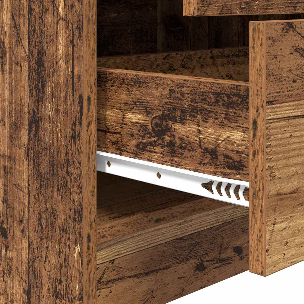 vidaXL Highboard z szufladą Stare drewno 45,5 x 34 x 127 cm