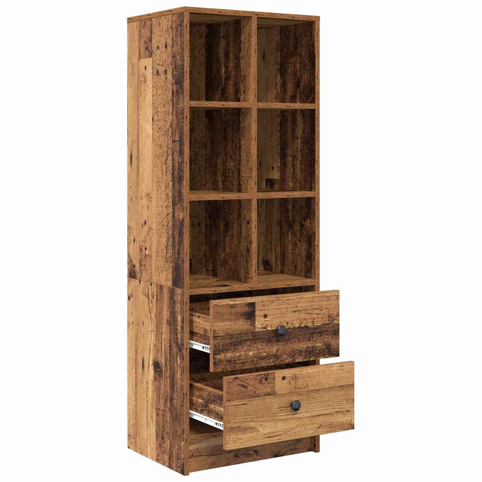 vidaXL Highboard z szufladą Stare drewno 45,5 x 34 x 127 cm