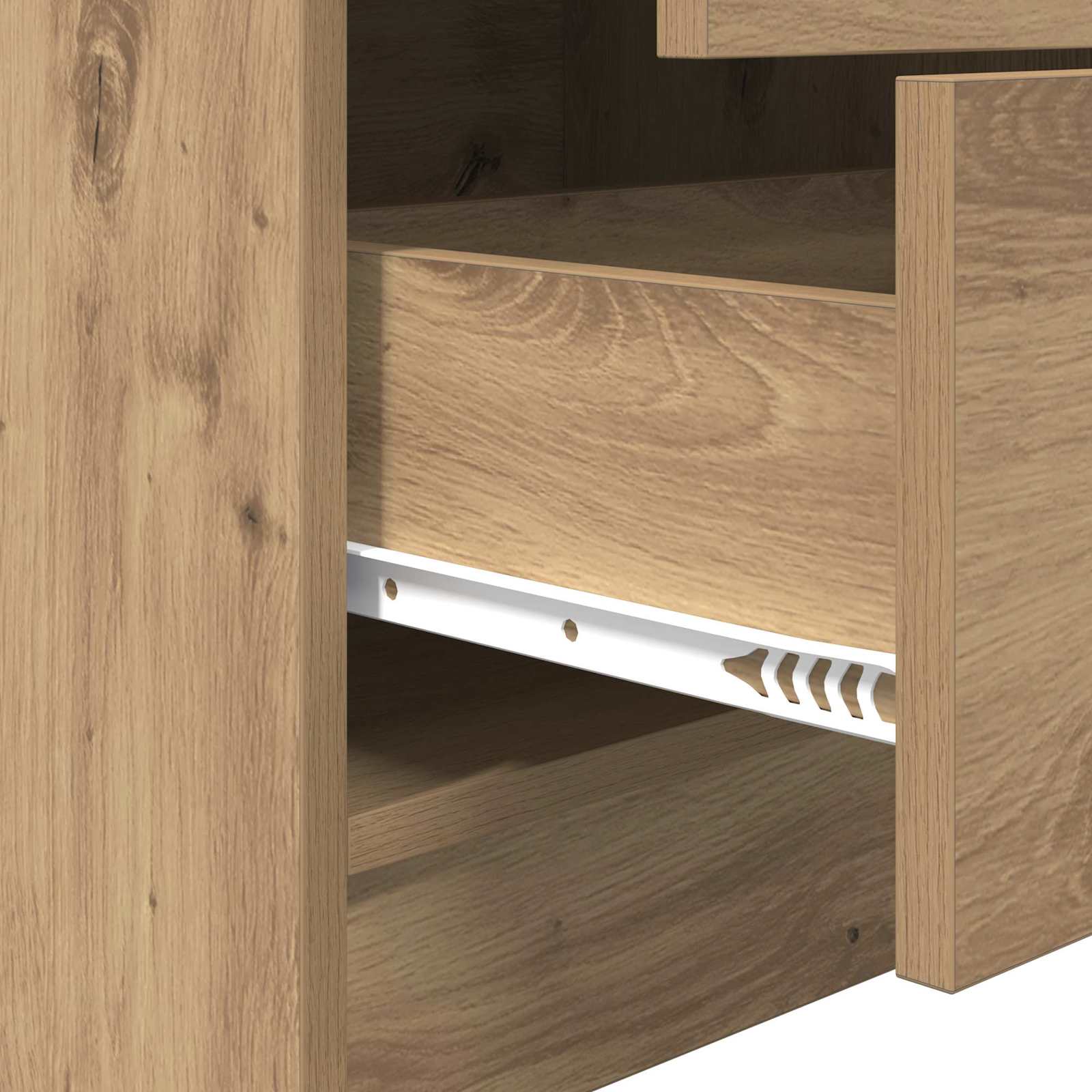 vidaXL Highboard z szufladą Dąb rzemieślniczy 45,5 x 34 x 127 cm