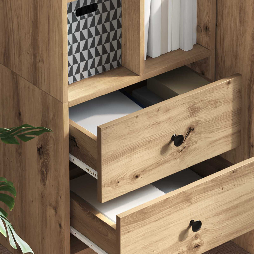 vidaXL Highboard z szufladą Dąb rzemieślniczy 45,5 x 34 x 127 cm