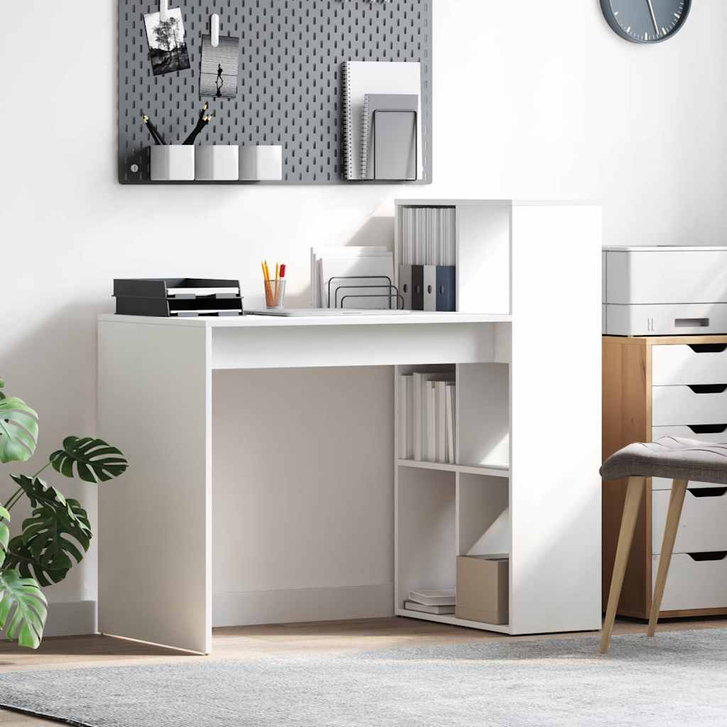 vidaXL Biurko Biały 108 x 55 x 103.5 cm Materiał drewnopochodny