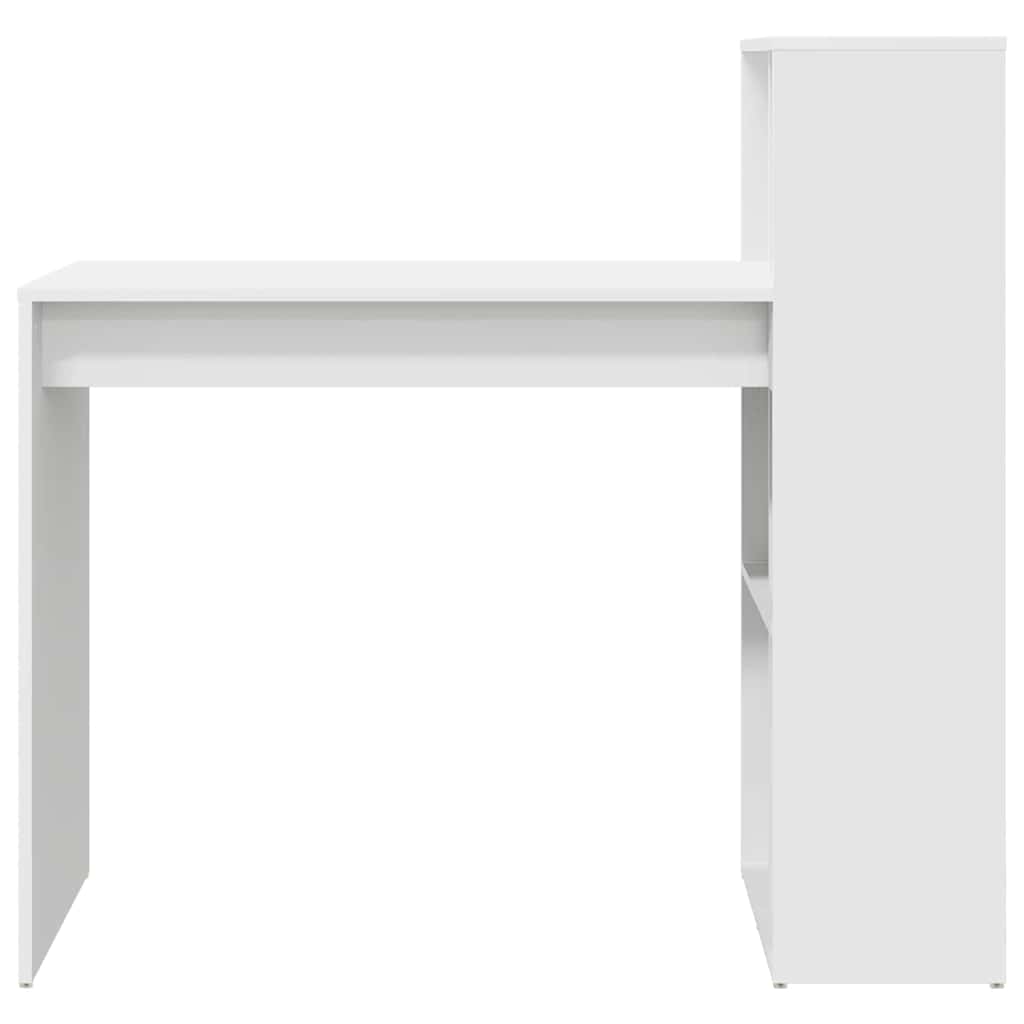 vidaXL Biurko Biały 108 x 55 x 103.5 cm Materiał drewnopochodny