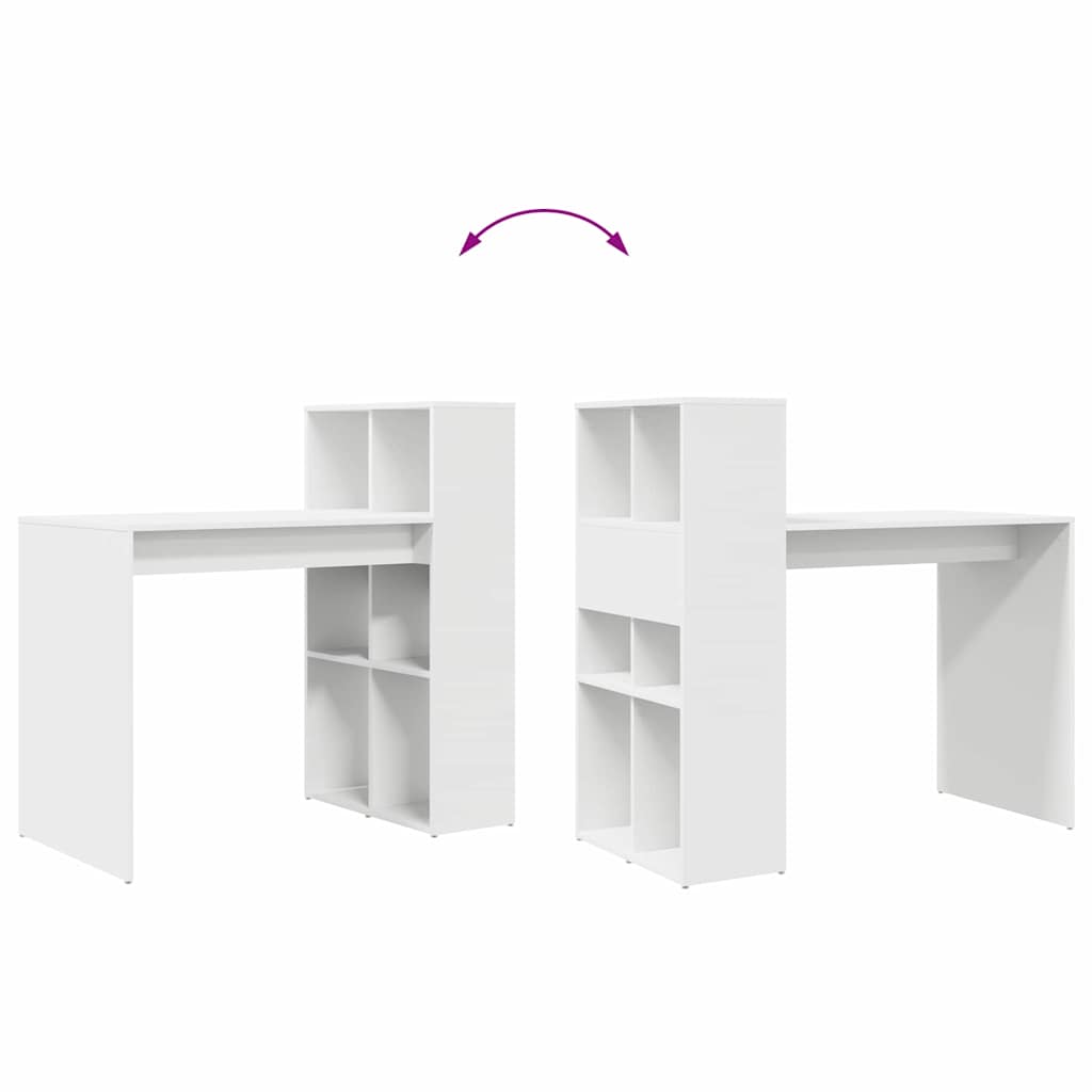 vidaXL Biurko Biały 108 x 55 x 103.5 cm Materiał drewnopochodny