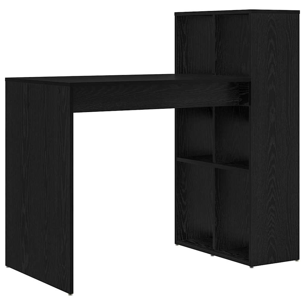 vidaXL Biurko Czarny Dąb 108 x 55 x 103.5 cm Materiał drewnopochodny