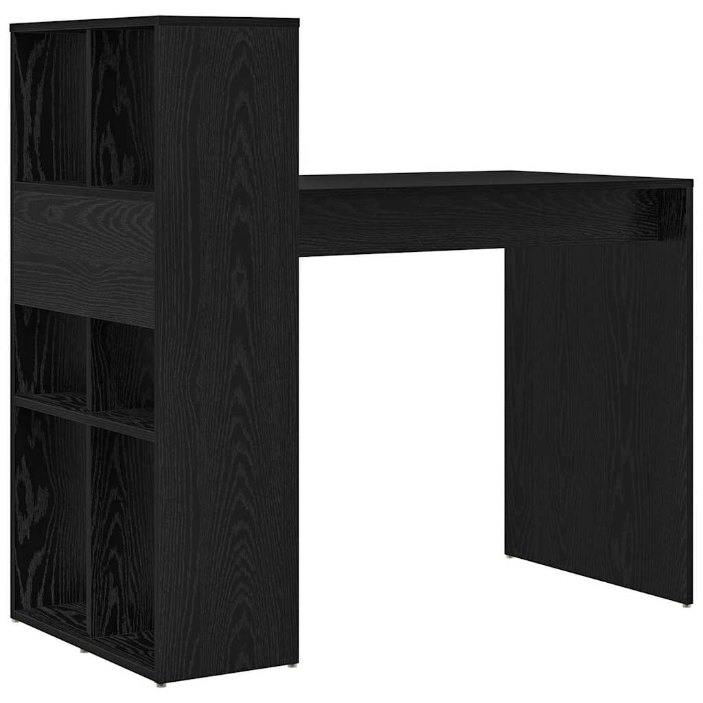 vidaXL Biurko Czarny Dąb 108 x 55 x 103.5 cm Materiał drewnopochodny