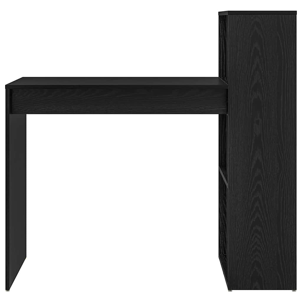 vidaXL Biurko Czarny Dąb 108 x 55 x 103.5 cm Materiał drewnopochodny