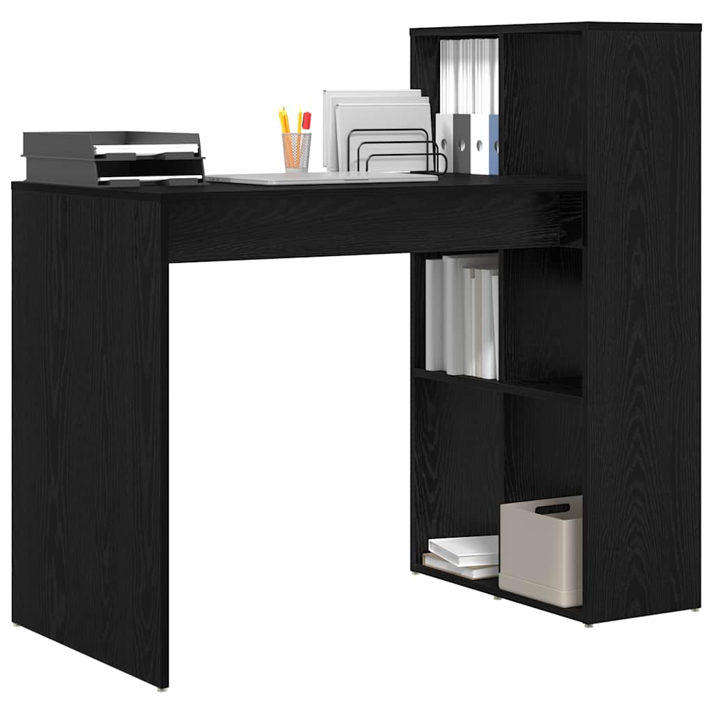 vidaXL Biurko Czarny Dąb 108 x 55 x 103.5 cm Materiał drewnopochodny