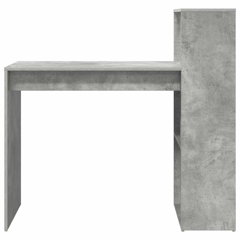 vidaXL Biurko z półką Betonowy szary 108 x 55 x 103.5 cm
