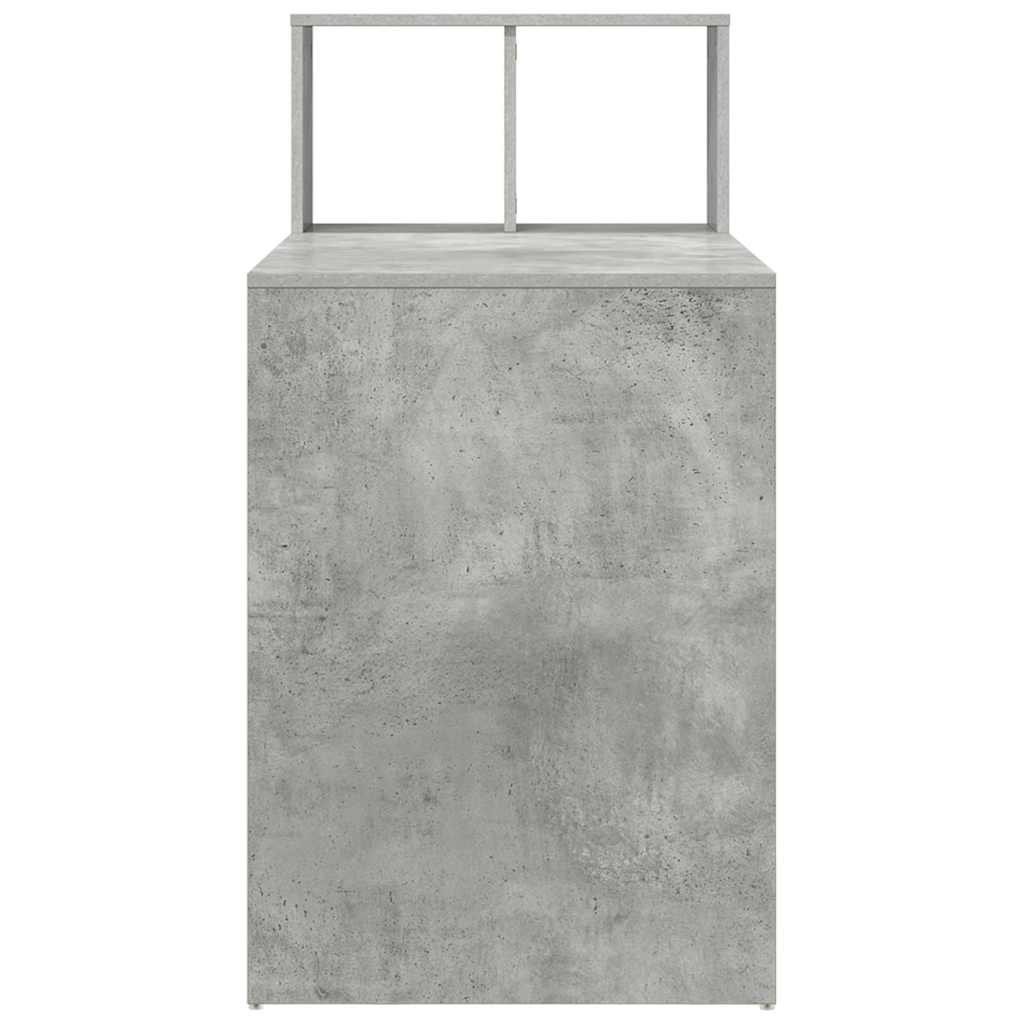 vidaXL Biurko z półką Betonowy szary 108 x 55 x 103.5 cm