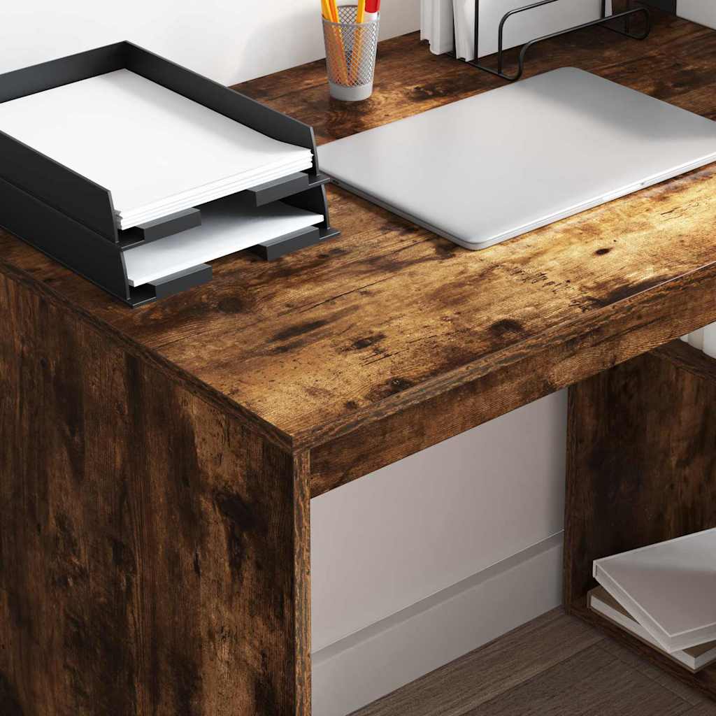 vidaXL Biurko Dąb wędzony 108 x 55 x 103.5 cm Materiał drewnopochodny