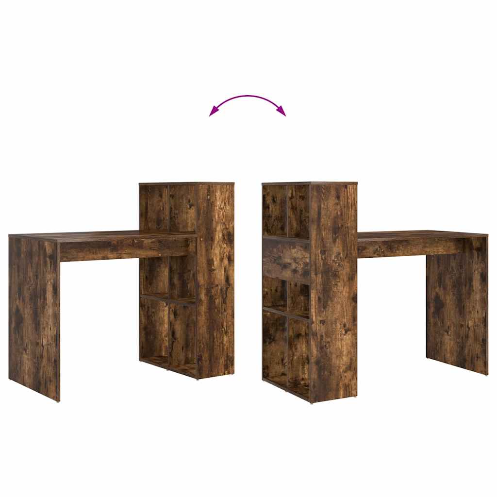 vidaXL Biurko Dąb wędzony 108 x 55 x 103.5 cm Materiał drewnopochodny