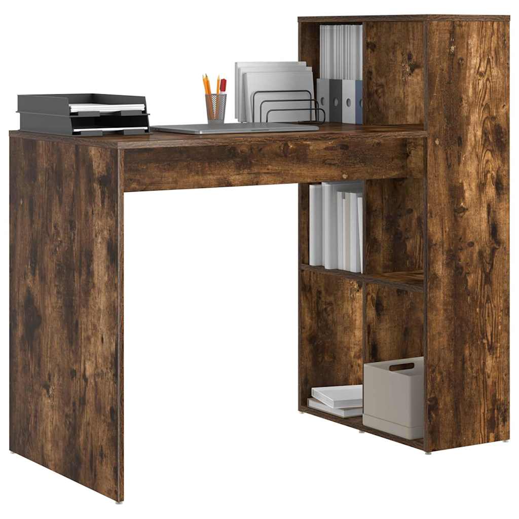 vidaXL Biurko Dąb wędzony 108 x 55 x 103.5 cm Materiał drewnopochodny