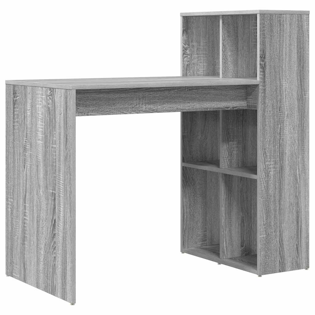 vidaXL Biurko Szary Sonoma 108 x 55 x 103.5 cm Materiał drewnopochodny