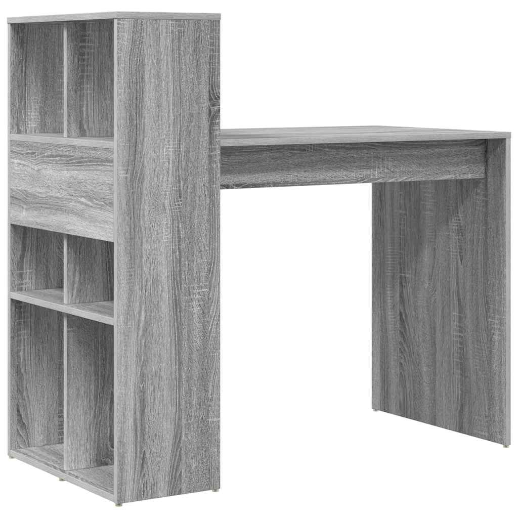 vidaXL Biurko Szary Sonoma 108 x 55 x 103.5 cm Materiał drewnopochodny