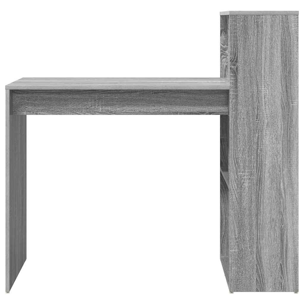 vidaXL Biurko Szary Sonoma 108 x 55 x 103.5 cm Materiał drewnopochodny