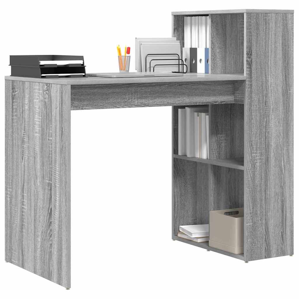 vidaXL Biurko Szary Sonoma 108 x 55 x 103.5 cm Materiał drewnopochodny