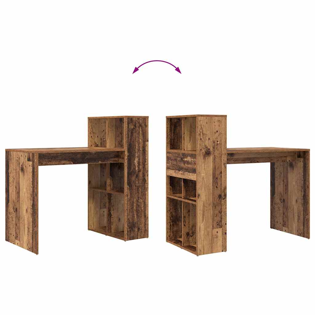 vidaXL Biurko Stare drewno 108 x 55 x 103.5 cm Materiał drewnopochodny