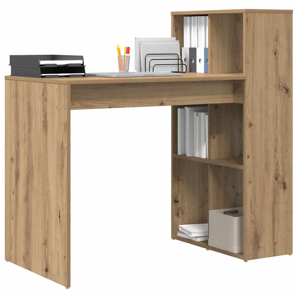 vidaXL Biurko z półką Dąb rzemieślniczy 108 x 55 x 103.5 cm