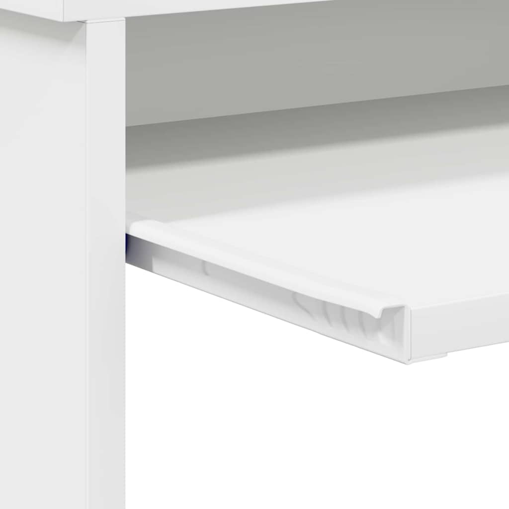 vidaXL Biurko z półką Biały 106 x 41 x 88.5 cm Materiał drewnopochodny