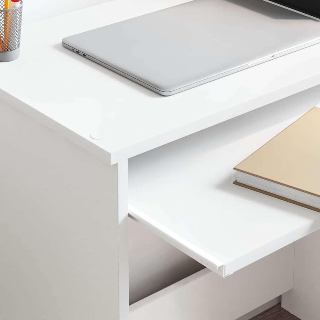 vidaXL Biurko z półką Biały 106 x 41 x 88.5 cm Materiał drewnopochodny