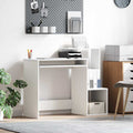 vidaXL Biurko z półką Biały 106 x 41 x 88.5 cm Materiał drewnopochodny
