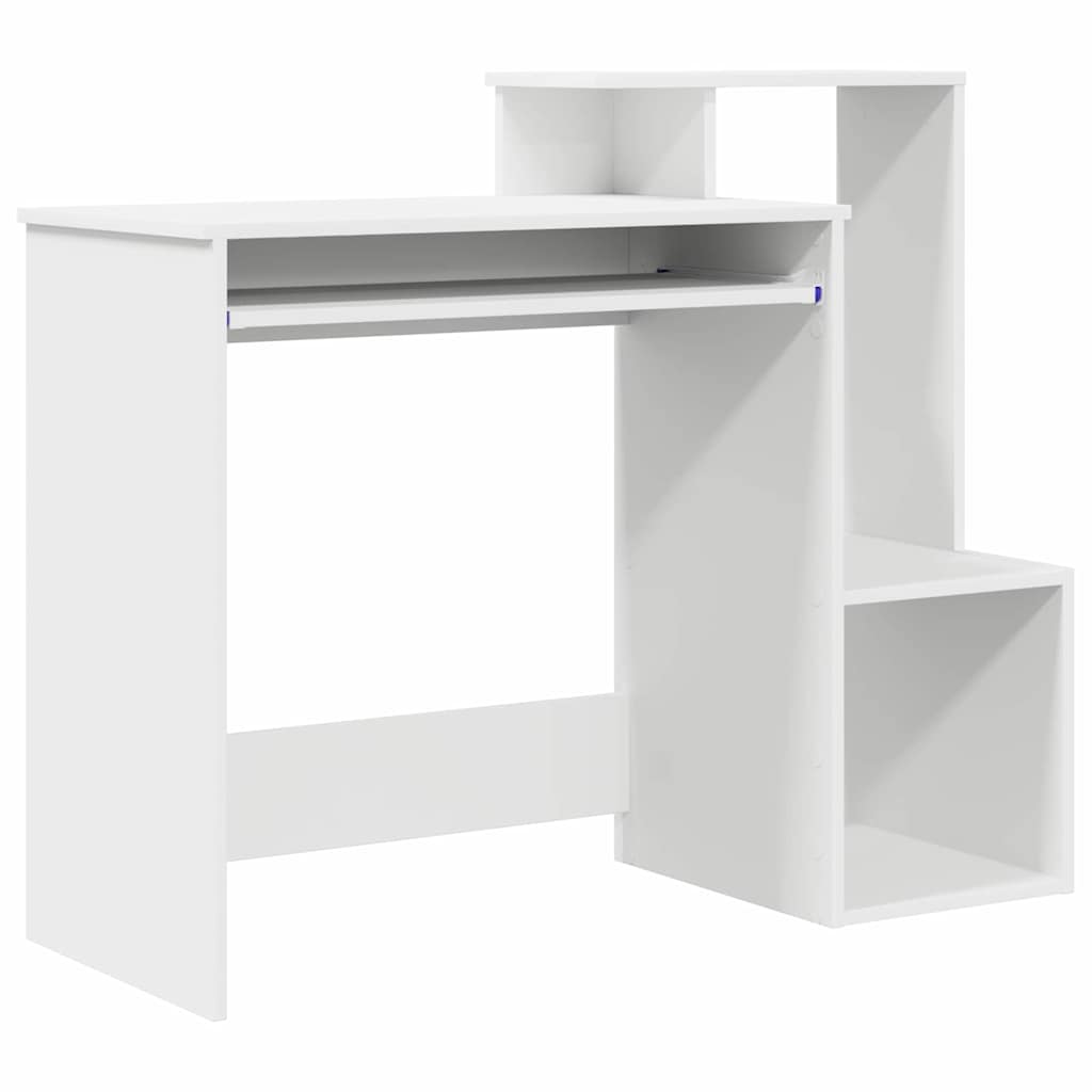 vidaXL Biurko z półką Biały 106 x 41 x 88.5 cm Materiał drewnopochodny