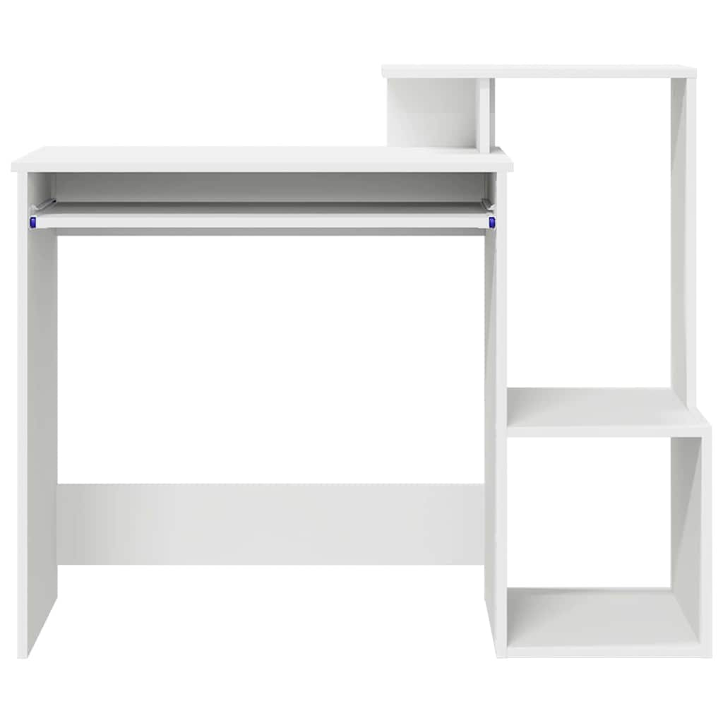 vidaXL Biurko z półką Biały 106 x 41 x 88.5 cm Materiał drewnopochodny