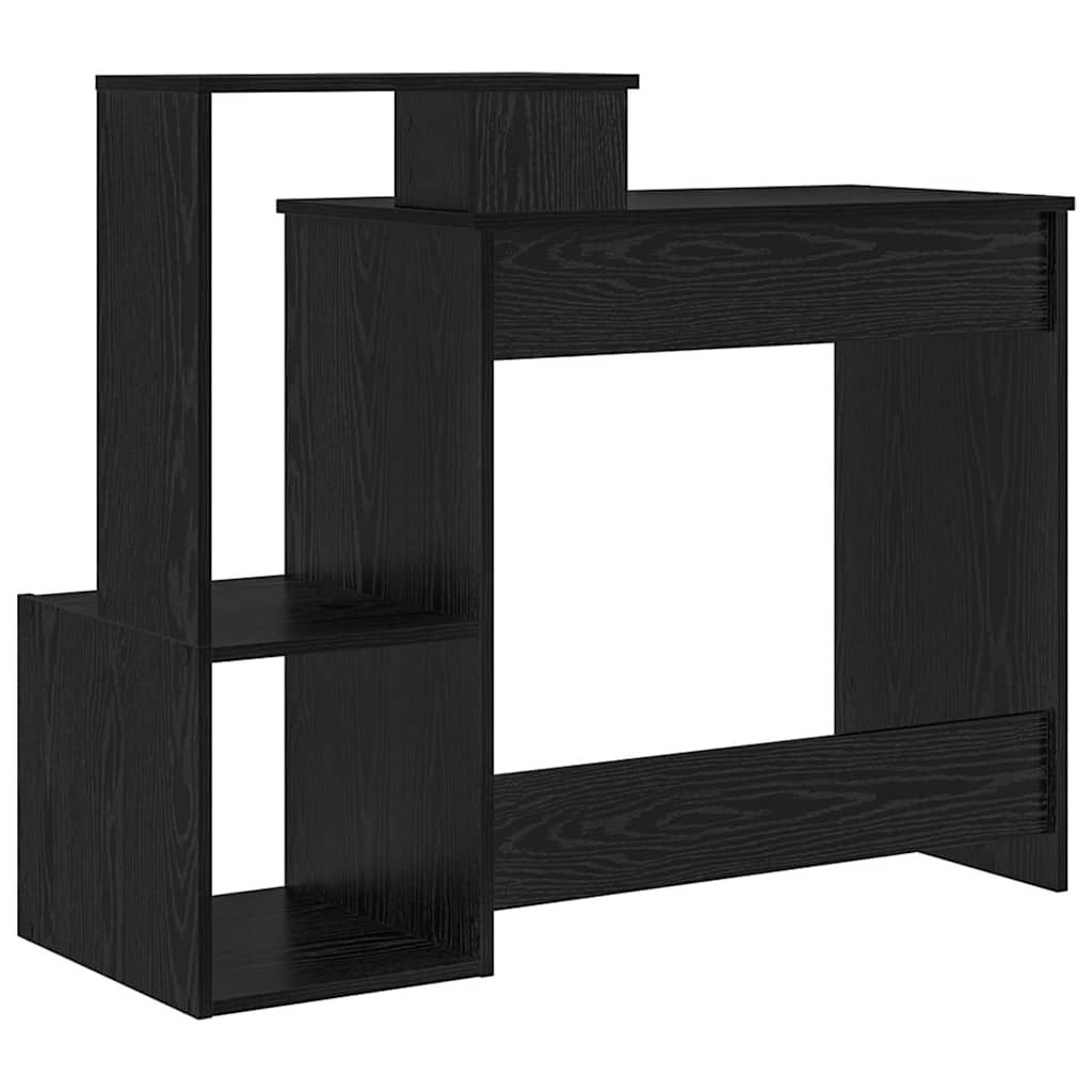 vidaXL Biurko Czarny Dąb 106 x 41 x 88.5 cm Materiał drewnopochodny