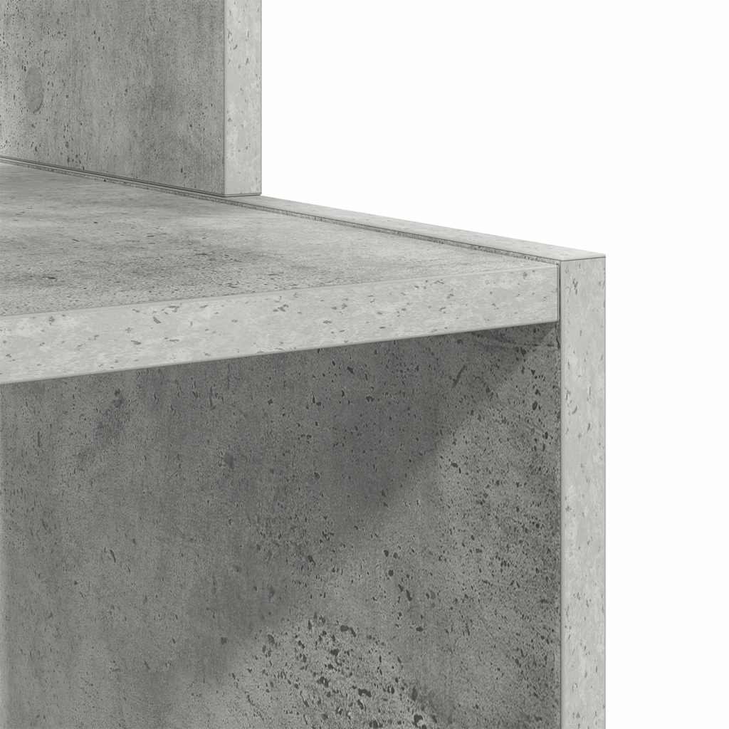 vidaXL Biurko z szufladą z półką Betonowy szary 106 x 41 x 88.5 cm