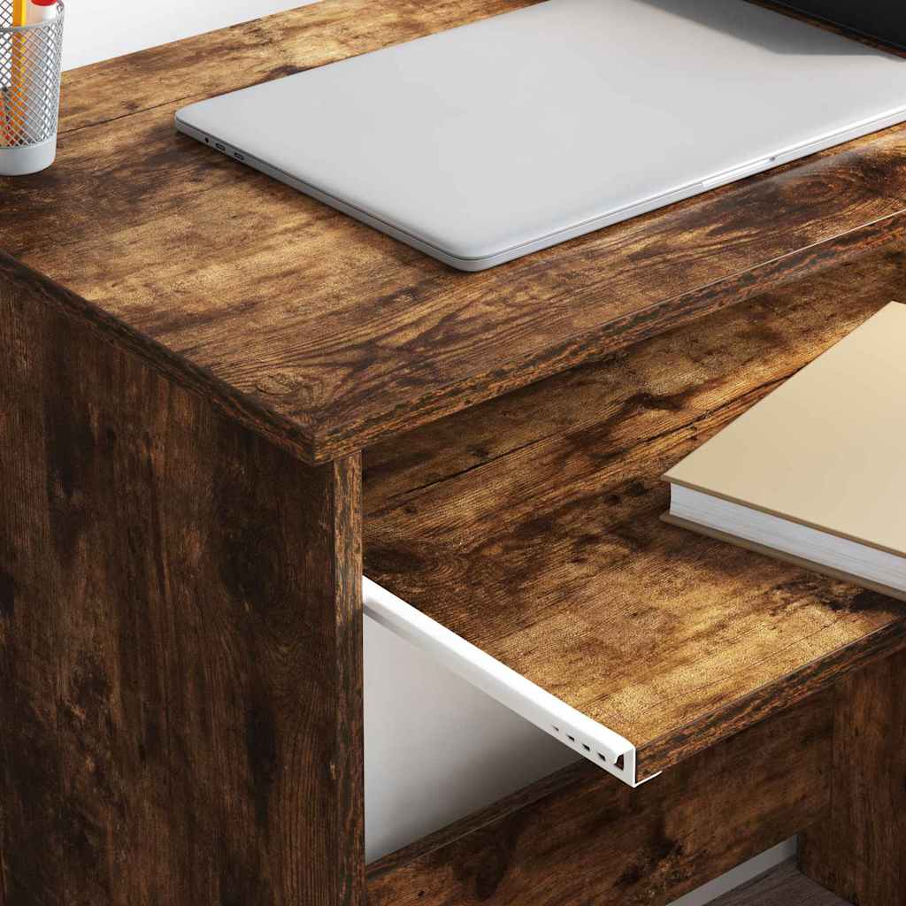 vidaXL Biurko Dąb wędzony 106 x 41 x 88.5 cm Materiał drewnopochodny