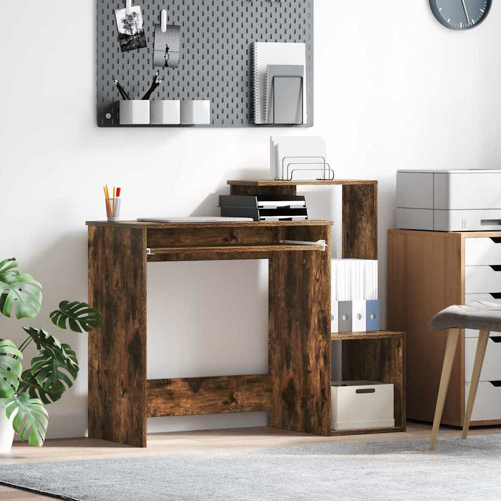 vidaXL Biurko Dąb wędzony 106 x 41 x 88.5 cm Materiał drewnopochodny