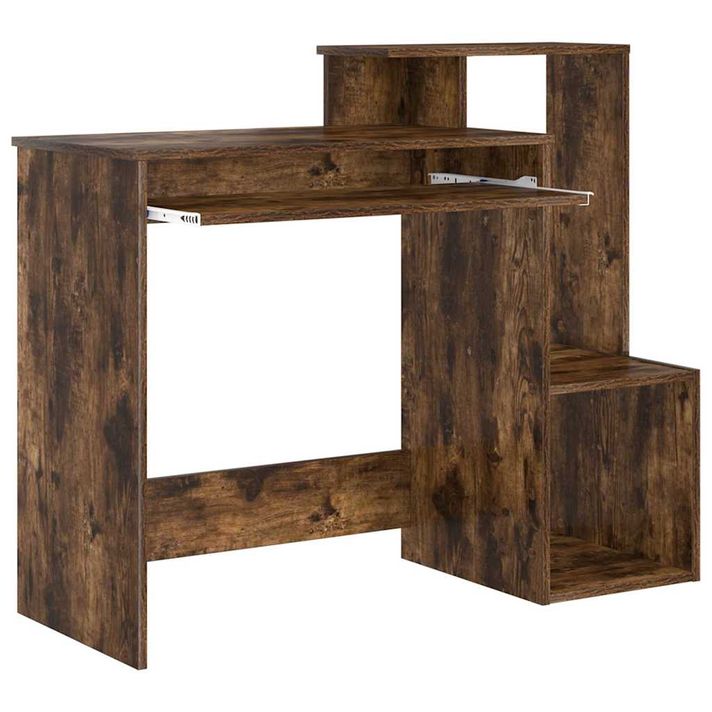 vidaXL Biurko Dąb wędzony 106 x 41 x 88.5 cm Materiał drewnopochodny