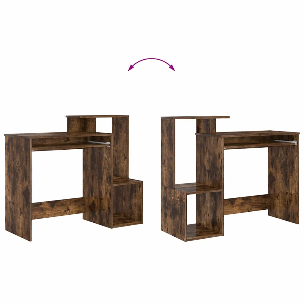 vidaXL Biurko Dąb wędzony 106 x 41 x 88.5 cm Materiał drewnopochodny