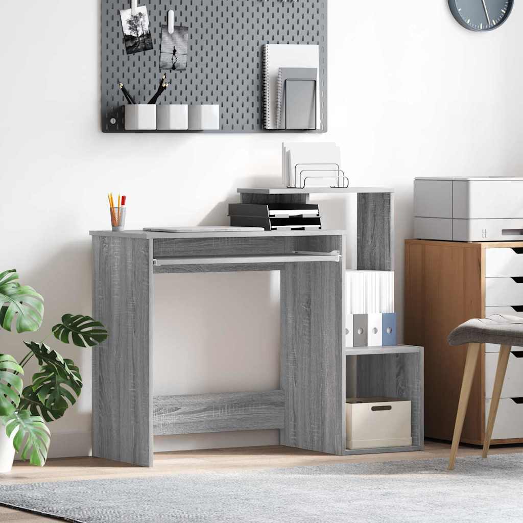 vidaXL Biurko Szary Sonoma 106 x 41 x 88.5 cm Materiał drewnopochodny