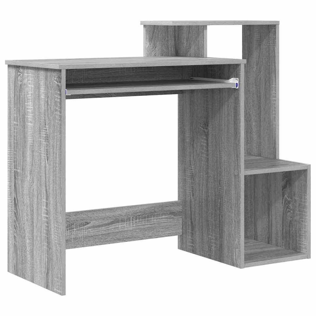 vidaXL Biurko Szary Sonoma 106 x 41 x 88.5 cm Materiał drewnopochodny