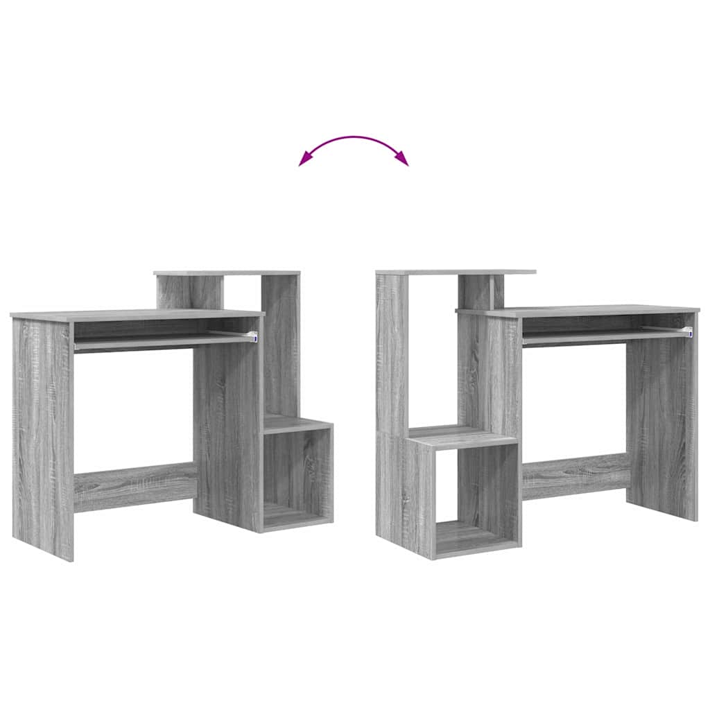 vidaXL Biurko Szary Sonoma 106 x 41 x 88.5 cm Materiał drewnopochodny