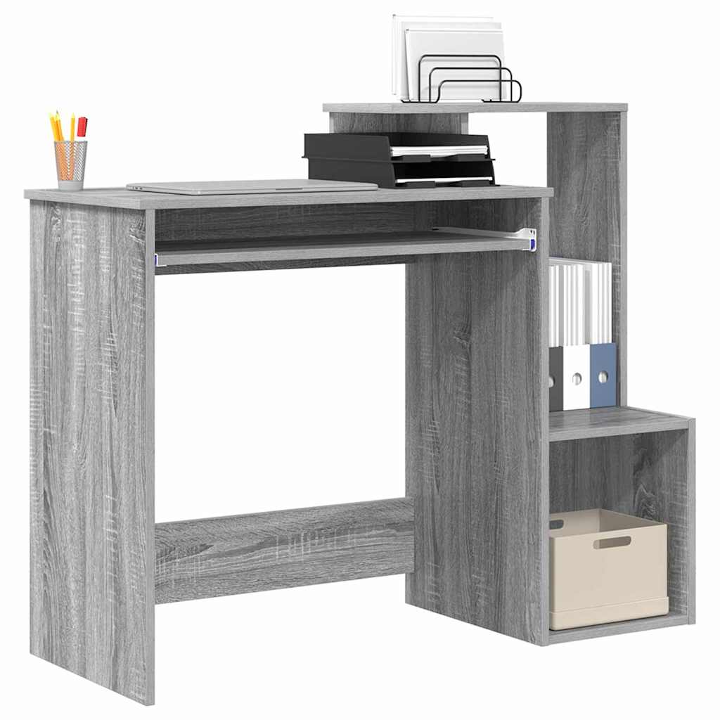 vidaXL Biurko Szary Sonoma 106 x 41 x 88.5 cm Materiał drewnopochodny