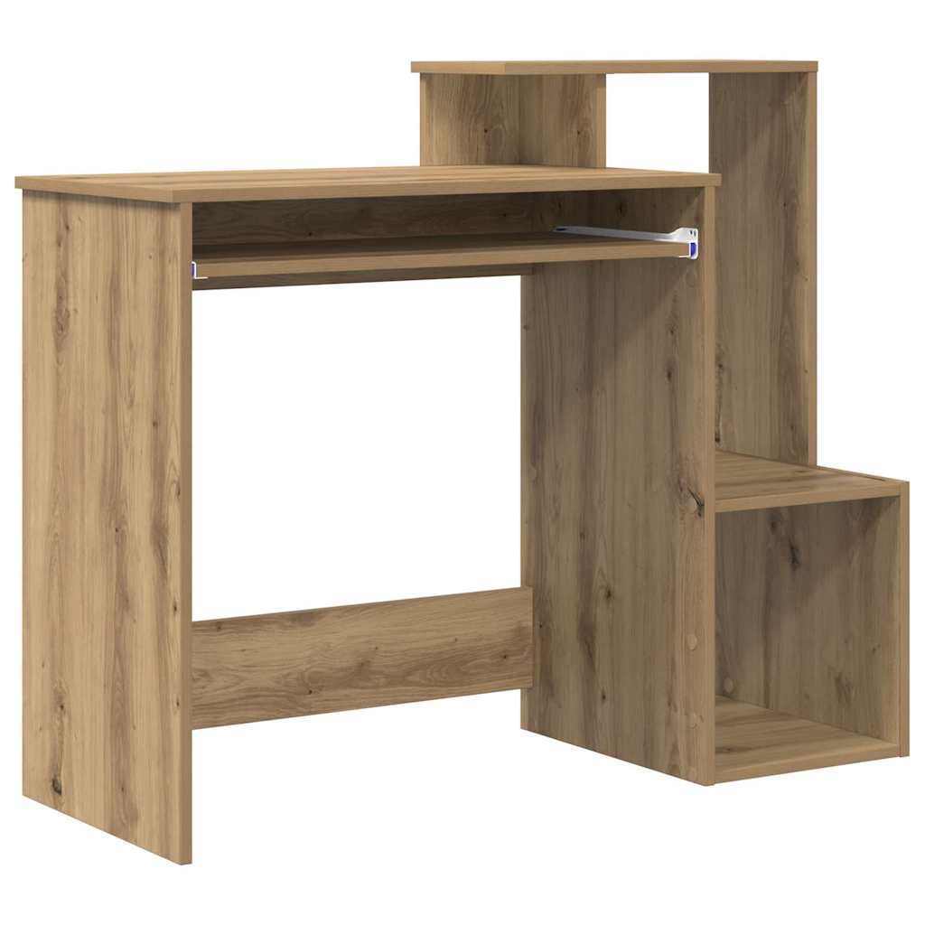 vidaXL Biurko z szufladą z półką Dąb rzemieślniczy 106 x 41 x 88.5 cm