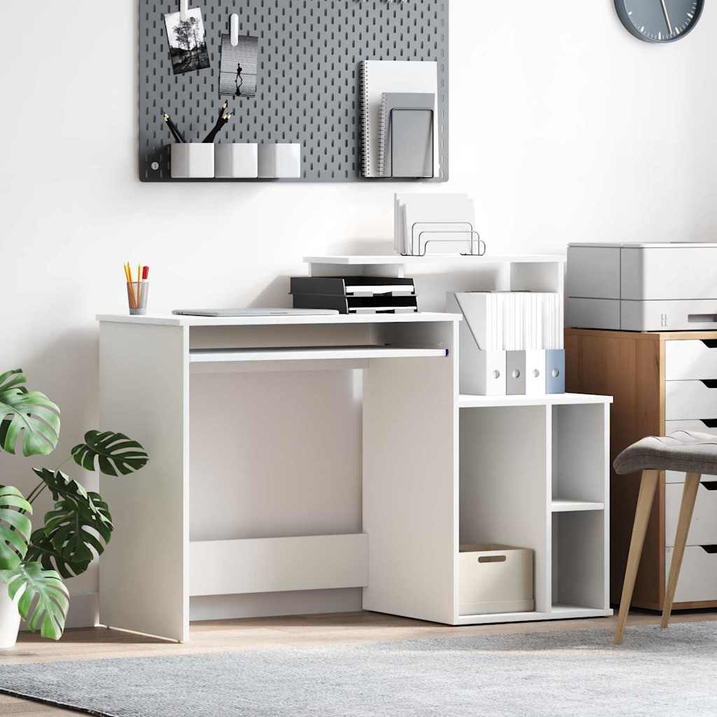 vidaXL Biurko Biały 120,5 x 44 x 88,5 cm Materiał drewnopochodny