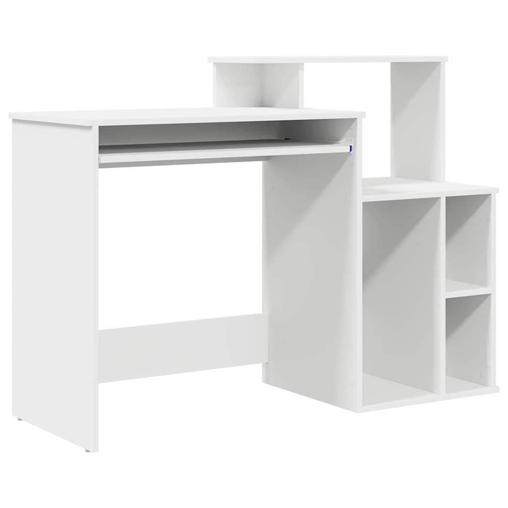 vidaXL Biurko Biały 120,5 x 44 x 88,5 cm Materiał drewnopochodny